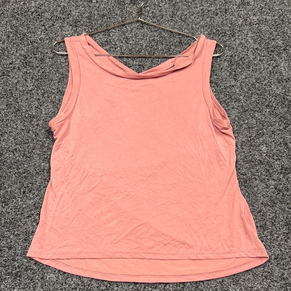 Evolution and Creation Tank Womens M Pink Active Twist Back M2428 Yoga Top